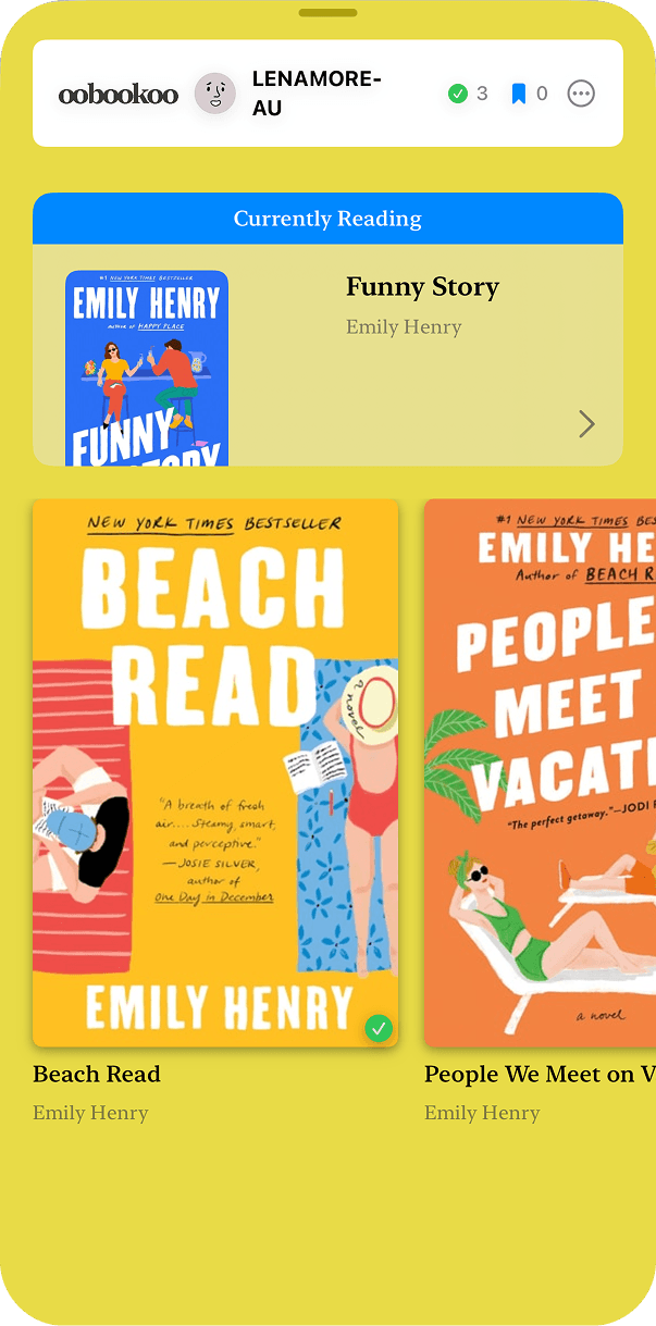 lenamore-au's oobookoo bookshelf — Emily Henry novels